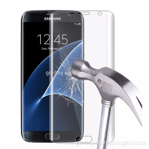 HUYSHE hot selling TPU film screen tempered glass for samsung galaxy S7 edge screen protector